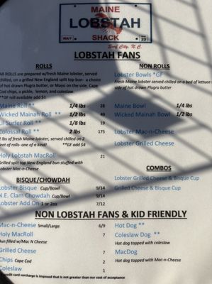 Menu photo 1 Maine Lobstah Shack Surf City, NC Menu photo 1 Maine Lobstah Shack Surf City, NC