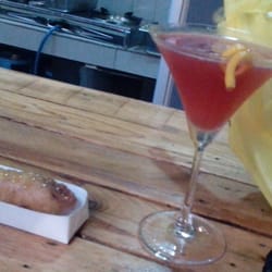 Stoner's Soul Food To Go - Corndog and Cosmopolitan from Cocktails and Drinks Why I went with a Cosmopolitan, I'll never know.