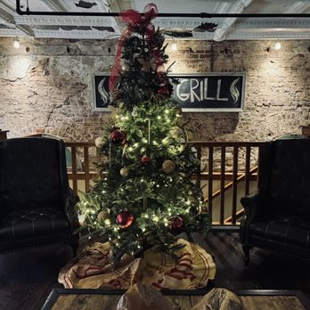 Mystic Grill - Stefan and Damon's chairs next to the christmas tree - Southern Near Me - Covington, Georgia Mystic Grill - Stefan and Damon's chairs next to the christmas tree - Southern Near Me - Covington, Georgia