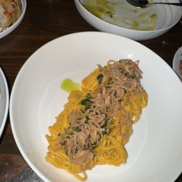 Special order pasta Gnocchi sauce with spaghetti noodles 7/10 Very pesto forward