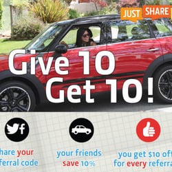 Earn $100s to drive free car rentals with JustShareIt. There is no limit to the free car rentals you can get!