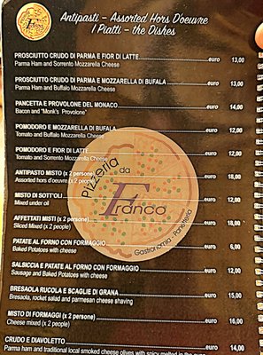 Menu photo 1 Da Franco Sorrento, NA