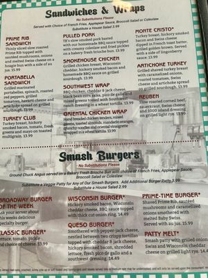 Menu photo 1 Broadway Diner Baraboo, WI