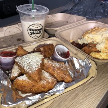 Biscuit Head - Biscuit French toast.  Filthy Animal Sandwhich - Bakeries Near Me - Asheville, North Carolina