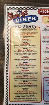 Menu photo 3 Shorty's Diner Yorktown, VA