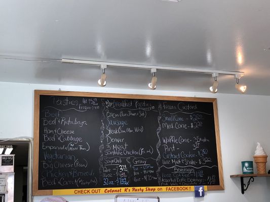 Menu photo 4 Col K's Pasty Shop Menominee, MI