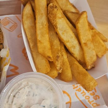 Proudly Serving - Regular fries - Burgers Near Me - Long Beach, California