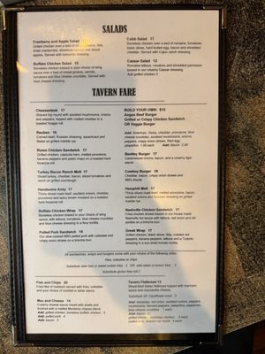 Menu photo 4 Bentley's Tavern Malta, NY
