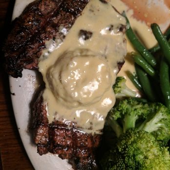 Mountain Jack's - 14 oz jack cut ribeye medium well with the Westwood topping option (crab meat and bournaise​ sauce)! - Steakhouses Near Me - Lafayette, Indiana