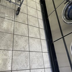The floor is wet. Very dangerous for elderly people and small children.