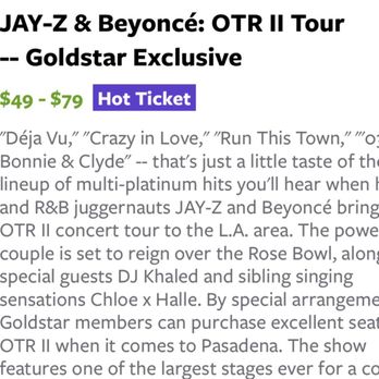 Rose Bowl Stadium - Goldstar has Discount Exclusive Tickets for Beyoncé & Jay Z for Sunday Sept.23 @ The Rose Bowl in Pasadena - Stadiums & Arenas Near Me - Pasadena, California Rose Bowl Stadium - Goldstar has Discount Exclusive Tickets for Beyoncé & Jay Z for Sunday Sept.23 @ The Rose Bowl in Pasadena - Stadiums & Arenas Near Me - Pasadena, California