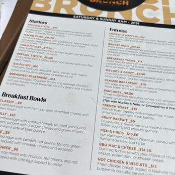 Iron Rail Brewing - Brunch Menu - New American Near Me - Topeka, Kansas