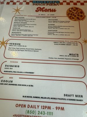 Menu photo 2 Bucettis Beach Pizza Fort Walton Beach, FL