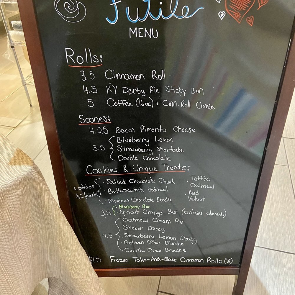 The Futile Bakery - Menu loaded with lots of yummy treats! - Bakeries Near Me - Lexington, Kentucky The Futile Bakery - Menu loaded with lots of yummy treats! - Bakeries Near Me - Lexington, Kentucky