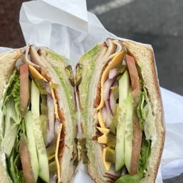Turkey, bacon avocado sandwich, lots of veggie where is the meat?