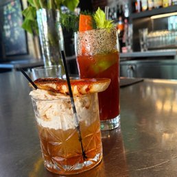 BLOODY MARY and BANANAS FOSTER FRENCH TOAST daiquiri. BLOODY MARY and BANANAS FOSTER FRENCH TOAST daiquiri.
