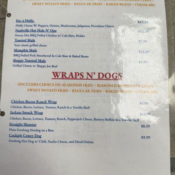 Ole Mule Axes N Fun - Menu - Axe Throwing Near Me - Rolla, Missouri