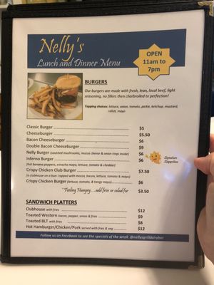 Menu photo 3 Nelly's Diner Port Howe, NS