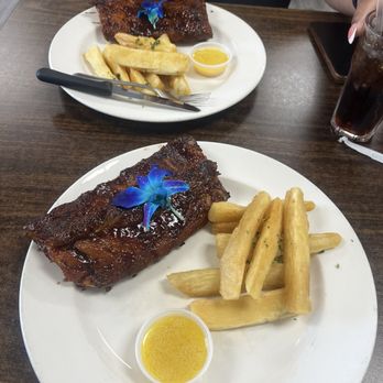 YC Ribs - BBQ Half Rack Baby Ribs and yuca fries - Barbeque Near Me - Saddle Brook, New Jersey