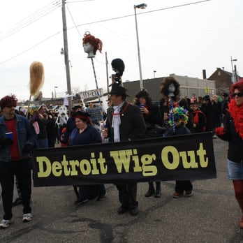 Marche du Nain Rouge - Detroit Wig Out joins the parade - Local Flavor Near Me - Detroit, Michigan