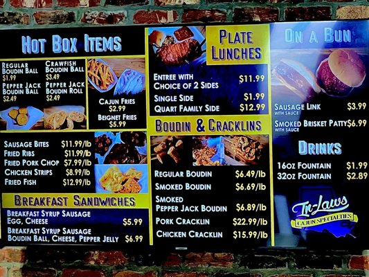 Menu photo 1 In Laws Iowa, LA