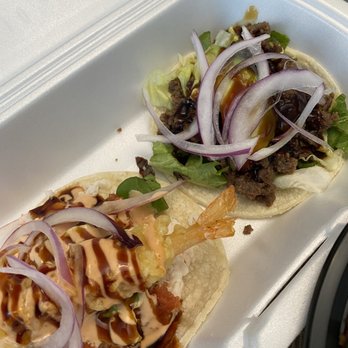 Big Eye Poke - Tacos....crunchy shrimp and beef bulgogi. Yum! - Poke Near Me - Corona, California Big Eye Poke - Tacos....crunchy shrimp and beef bulgogi. Yum! - Poke Near Me - Corona, California