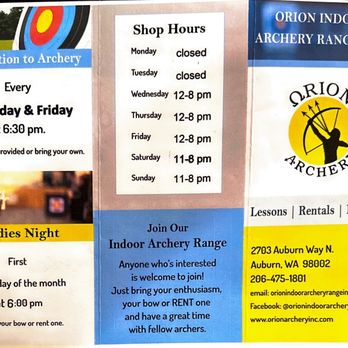 Orion Indoor Archery Range - Archery Near Me - Auburn, Washington