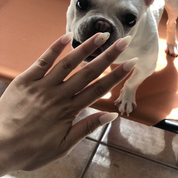 Nail Lab - color marshmallow, shape almond - Nail Salons Near Me - Brooklyn, New York