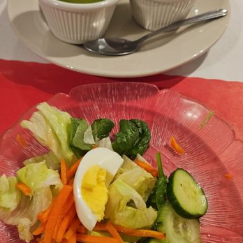 The Nana Peruvian Kitchen - Salad with trio of dressings/sauces - Peruvian Near Me - Fredonia, New York