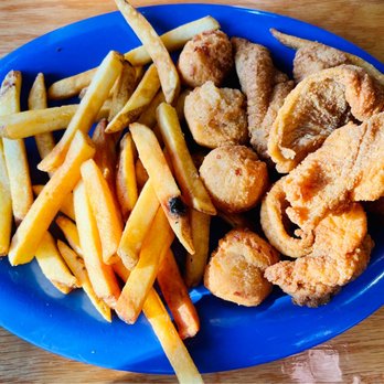 Top O'The River - Riverboat Special with Fries and hush puppies - Seafood Near Me - Guntersville, Alabama Top O'The River - Riverboat Special with Fries and hush puppies - Seafood Near Me - Guntersville, Alabama
