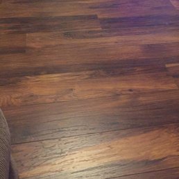 Laminate flooring installed today. Beautiful!