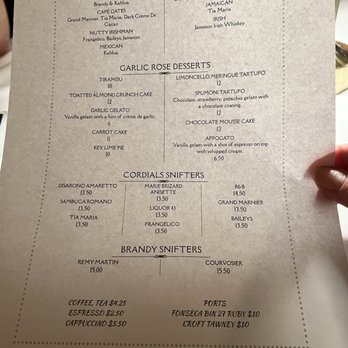 Garlic Rose Bistro - Dessert menu - American Near Me - Cranford, New Jersey Garlic Rose Bistro - Dessert menu - American Near Me - Cranford, New Jersey