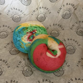 Fin’s Bagels - Rainbow bagel - Bagels Near Me - Honolulu, Hawaii