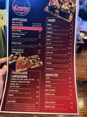 Menu photo 2 4 Lokos Yuma, AZ Menu photo 2 4 Lokos Yuma, AZ