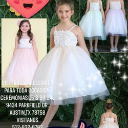 Ceremonias 15 and Bridal - Flowers girl dresses, prom, Quinceañeras, accessories