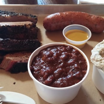 Hometown Bar-B-Que - Beans with burnt ends, pork ribs, jalapeno cheddar sausage - Barbeque Near Me - Brooklyn, New York