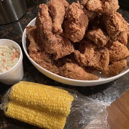 24 piece chicken with Cole slaw and "fried okra".  ‍
