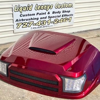 Liquid Lenny's Customs - Custom painted candy red Madjax Alpha golf cart body by Liquid Lenny's Customs - Golf Cart Dealers Near Me - Oldsmar, Florida