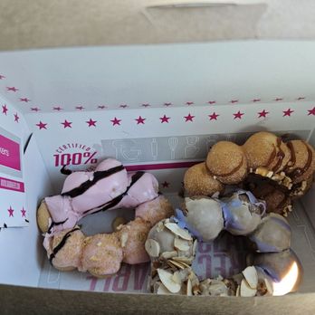 BAD Bakers - Mochi donuts - Strawberry Banana Creme pie, Ube Almond, and Salted Churro - Bakeries Near Me - Santa Ana, California
