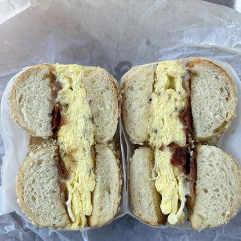 Bears Bagels - Bacon, egg, and cheese on a sesame bagel - Bagels Near Me - Hilliard, Ohio