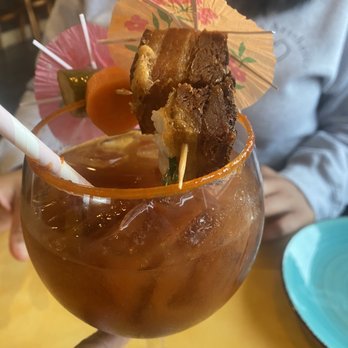 Kehaulani's Cafe - Bloody Mary! With pork belly chucks!! Mi d blowing!! - Breakfast & Brunch Near Me - Vallejo, California Kehaulani's Cafe - Bloody Mary! With pork belly chucks!! Mi d blowing!! - Breakfast & Brunch Near Me - Vallejo, California