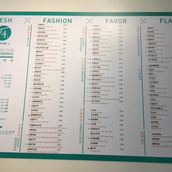 T4 - Menu - Bubble Tea Near Me - San Ramon, California