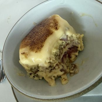 Cafe Lago - Rhubarb lemon dessert; like a trifle that looks like someone already sampled - Italian Near Me - Seattle, Washington