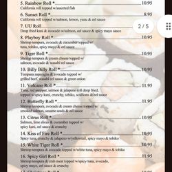 Asian Bistro Sushi and Chinese Cuisine - Special sushi rolls