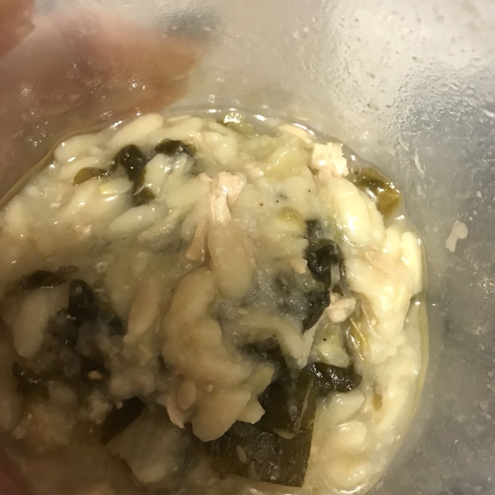 Chicken orzo mushy stuff
