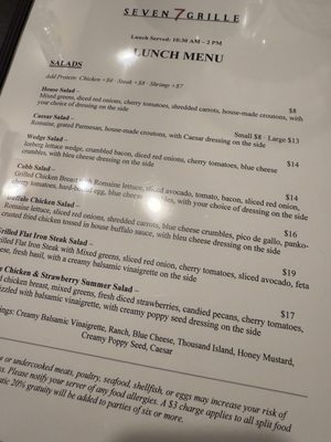 Menu photo 8 Seven Grille Carson City, NV