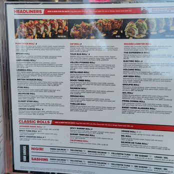 Rock N Roll Sushi - Sushi menu - Sushi Bars Near Me - Conway, Arkansas Rock N Roll Sushi - Sushi menu - Sushi Bars Near Me - Conway, Arkansas
