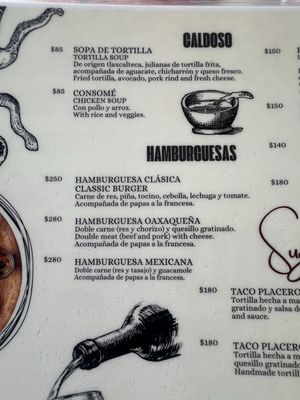 Menu photo 1 Los Amantes Oaxaca, OAX