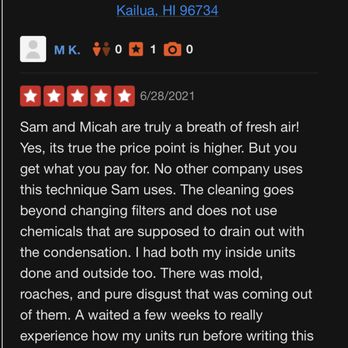 Hydrokleen 808 - 5 Star Reviews that Yelp deleted due to their "algorithm" - Heating & Air Conditioning/HVAC Near Me Hydrokleen 808 - 5 Star Reviews that Yelp deleted due to their "algorithm" - Heating & Air Conditioning/HVAC Near Me