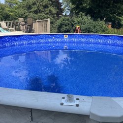 Oasis Pool and Spas - Above ground liner completed
